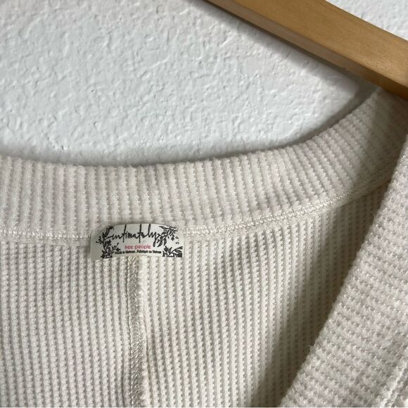 Intimately Free People Lovin This Feeling Ivory Ribbed Bodysuit Size Small - Picture 3 of 4